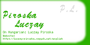 piroska luczay business card